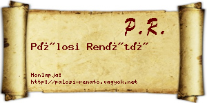 Pálosi Renátó névjegykártya